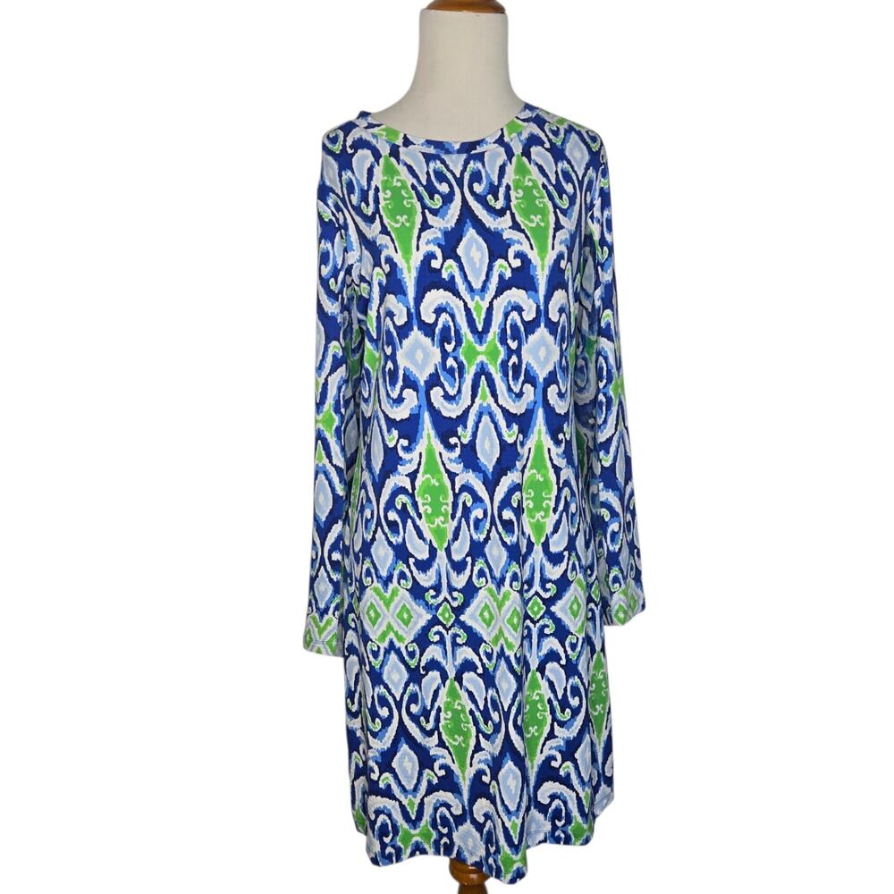 Ibkul Womens Sun Dress UPF Golf Lightweight Mesh Sleeves Printed Outdoor Medium